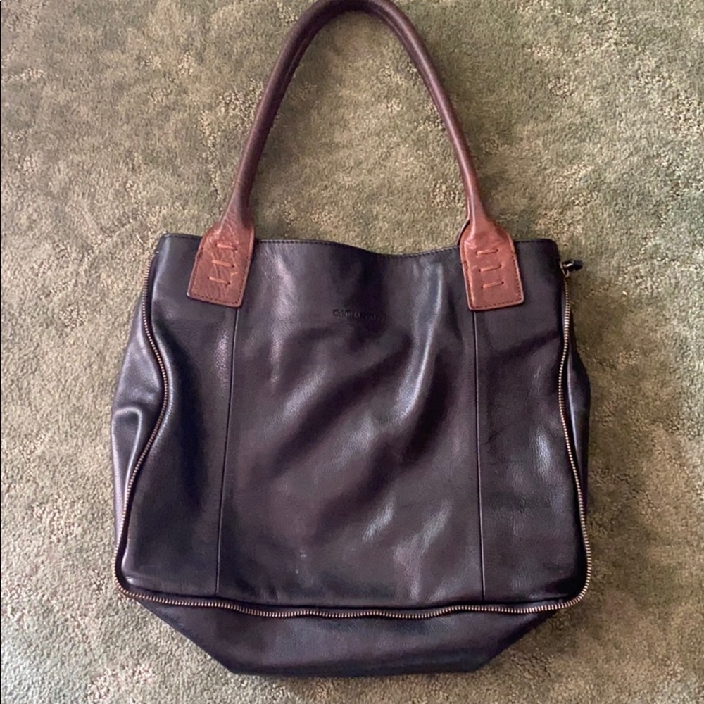 Cynthia Rowley black leather purse